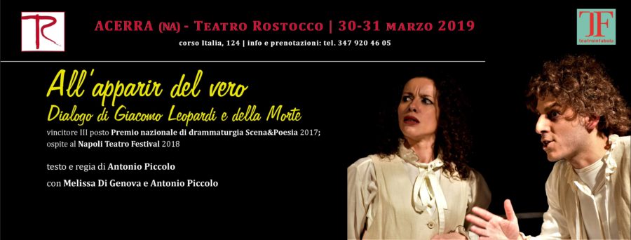 “All’apparir del vero”: il Leopardi di Piccolo al Teatro Rostocco di Acerra